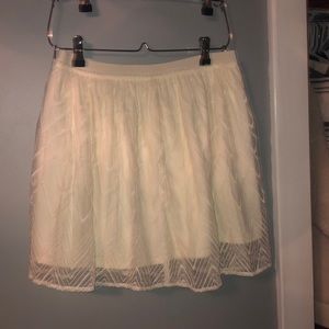 cream chevron skirt